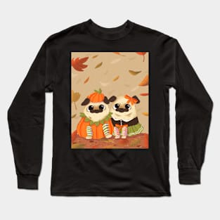 Pumpkin Pug Long Sleeve T-Shirt